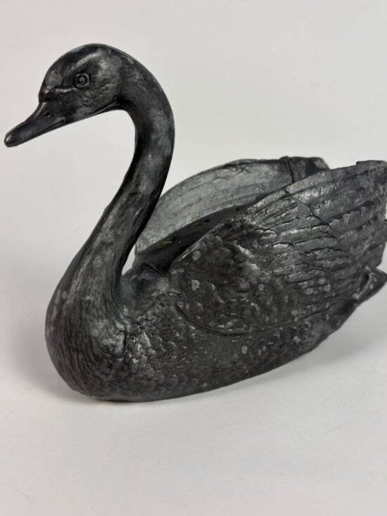 Other - Vintage 1980s Petite Choses Swan Candle Holder | Heavy Die Cast Metal Swan Flowe
